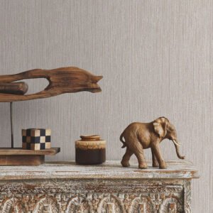 Non-woven wallpaper plain lines beige grey 10396-37