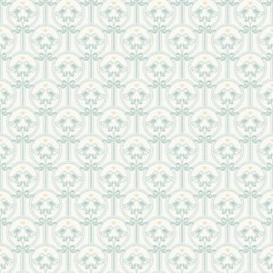 Non-Woven Wallpaper Birds White Green Gold Metallic JS3202