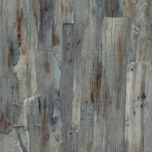 Non-woven wallpaper rustic wood look blue grey brown A62803