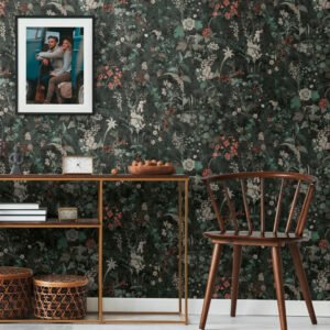 AS Creation non-woven wallpaper 38825-4 wild flowers black