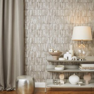 Wallpaper Barbara Home Collection plaster look beige gray