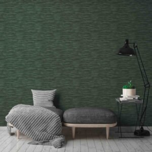 Wallpaper non-woven 37525-4 stripes green black