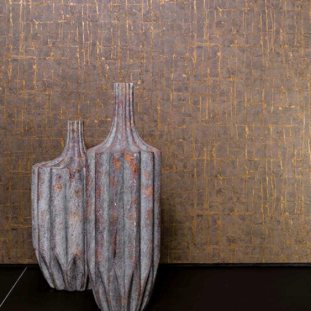 Dieter Langer Wallpaper texture Braun Metallic 58809