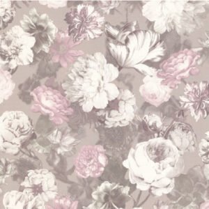 Non-Woven Wallpaper Flowers beige rose gloss 02513-70