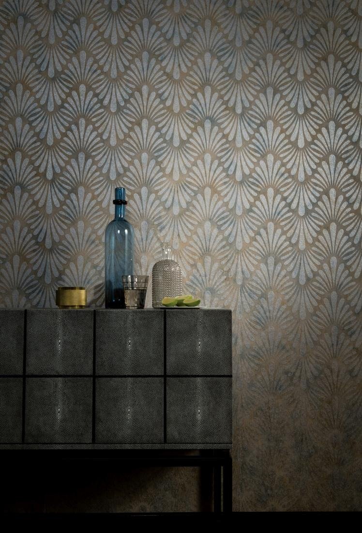 Dieter Langer Wallpaper Drops Waves Brown 58802 - Image 2