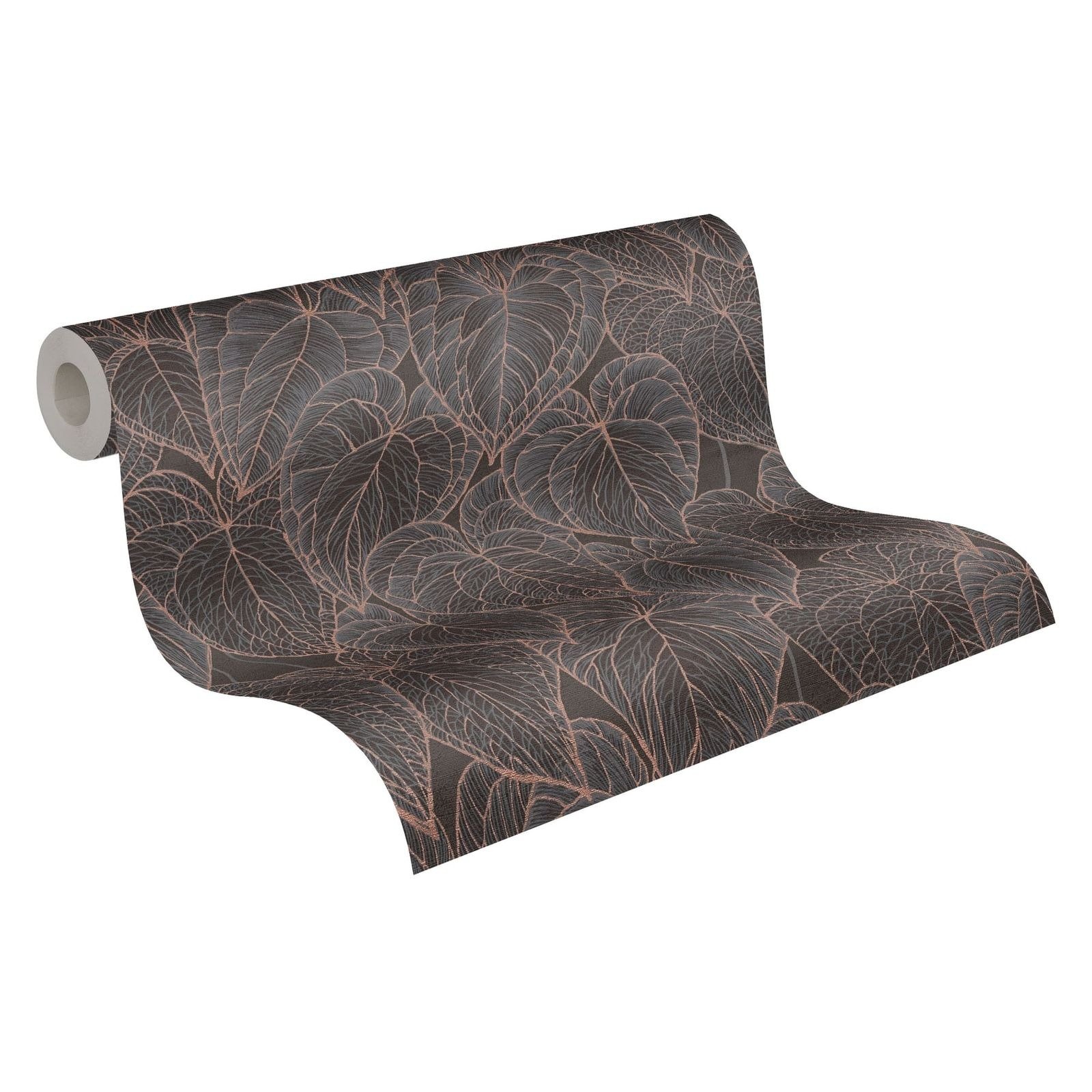 Wallpaper Daniel Hechter Tropics black bronze metallic - Image 2