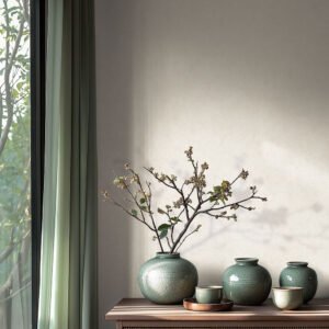 Non-woven wallpaper concrete look cream beige gloss 36924-8