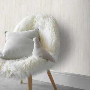 Non-woven wallpaper striped cream beige white 10533-02