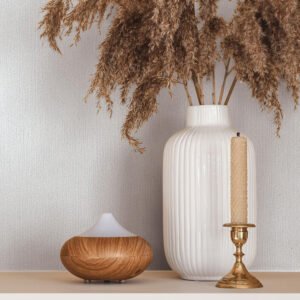 Non-woven wallpaper texture lines plain white 82481