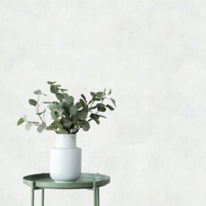 Non-woven wallpaper plaster look plain white cream 82470