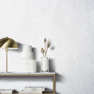 Wallpaper non-woven mottles textile white-gray metallic 85742