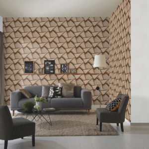 Non-woven wallpaper graphic brown gold metallic 10401-30