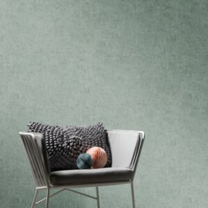 Non-woven wallpaper concrete used look green blue 10418-07