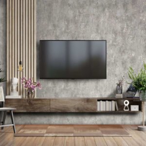 Wallpaper non-woven plaster look metallic gray gold 32615