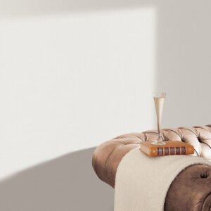 Non-woven wallpaper textile look white metallic 10437-01