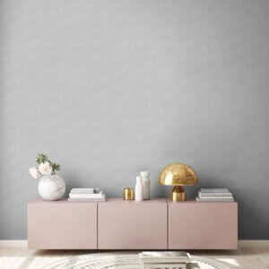Non-woven wallpaper plain linen look grey 39651-5