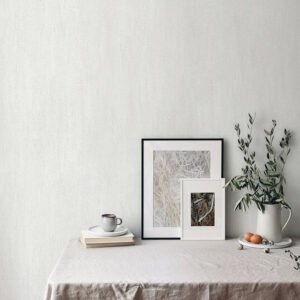 Non-woven wallpaper plain concrete look light grey 10534-31