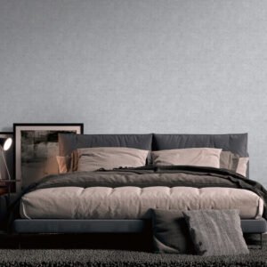 Non-woven wallpaper circles light grey silver 39656-6