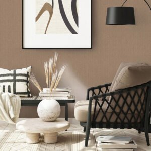 Non-woven wallpaper textile look gold metallic 10437-30