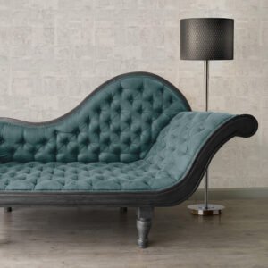 Non-woven wallpaper tiles grey silver metallic 39671-3