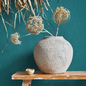 Non-woven wallpaper texture lines plain petrol blue 82482