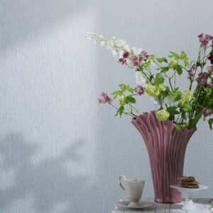 Non-woven wallpaper plain texture blue grey 82381