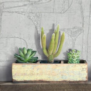 Non-woven wallpaper abstract grey white gold metallic 82452