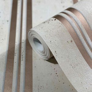Non-Woven Wallpaper Striped Metallic Glitter greige 32636