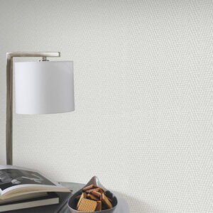 Non-woven wallpaper herringbone graphic light grey 10536-31