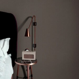 Non-woven wallpaper textile look brown metallic 10437-34