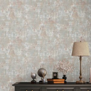 Non-woven wallpaper concrete look grey copper 39670-2