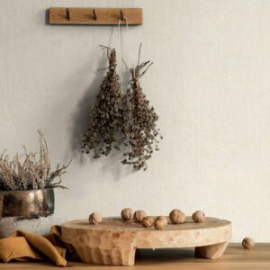 Non-woven wallpaper texture plain cream beige glitter 82447