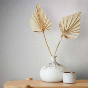 Non-woven wallpaper plain texture dots white grey 82360