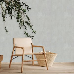 Non-woven wallpaper plaster look unicolor light grey 82469