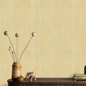 Non-woven wallpaper concrete look yellow beige 10534-27