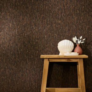 Non-woven wallpaper wood look brown black metallic 78666-6