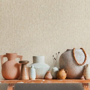 Non-woven wallpaper wood look cream beige metallic 78666-1