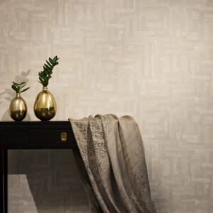 Non-woven wallpaper ethnic textile look beige cream 78204-1
