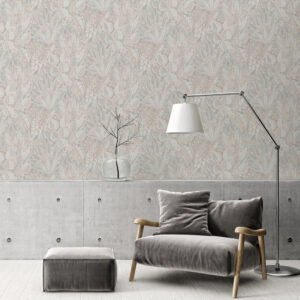 Non-woven wallpaper floral jungle grey beige cream 39653-4