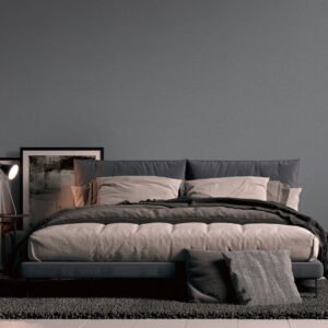 Non-woven wallpaper plain textile look anthracite 39655-2