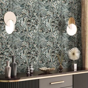 Non-woven wallpaper marble stone look grey beige 81691