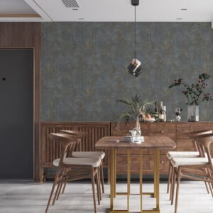 Non-woven wallpaper concrete look grey gold 39670-1