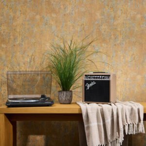 Non-woven wallpaper concrete look brown silver 78629-6