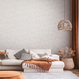 Non-woven wallpaper used look beige grey gold 39657-4