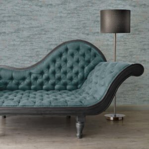 Non-woven wallpaper used look blue copper metallic 39657-1