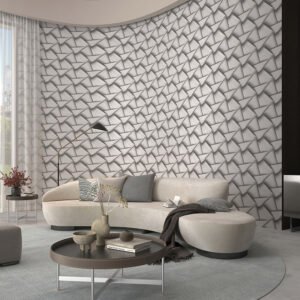 Non-woven wallpaper graphic white grey metallic 10401-47