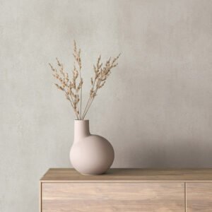 Non-woven wallpaper plaster look plain beige grey 82471