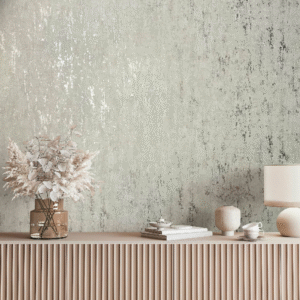 Non-woven wallpaper plaster look grey beige silver 35123