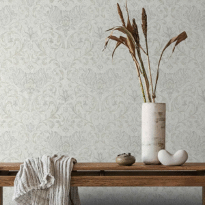 Non-woven wallpaper ornaments grey cream beige 35148