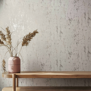 Non-woven wallpaper plaster look beige grey gold 35127